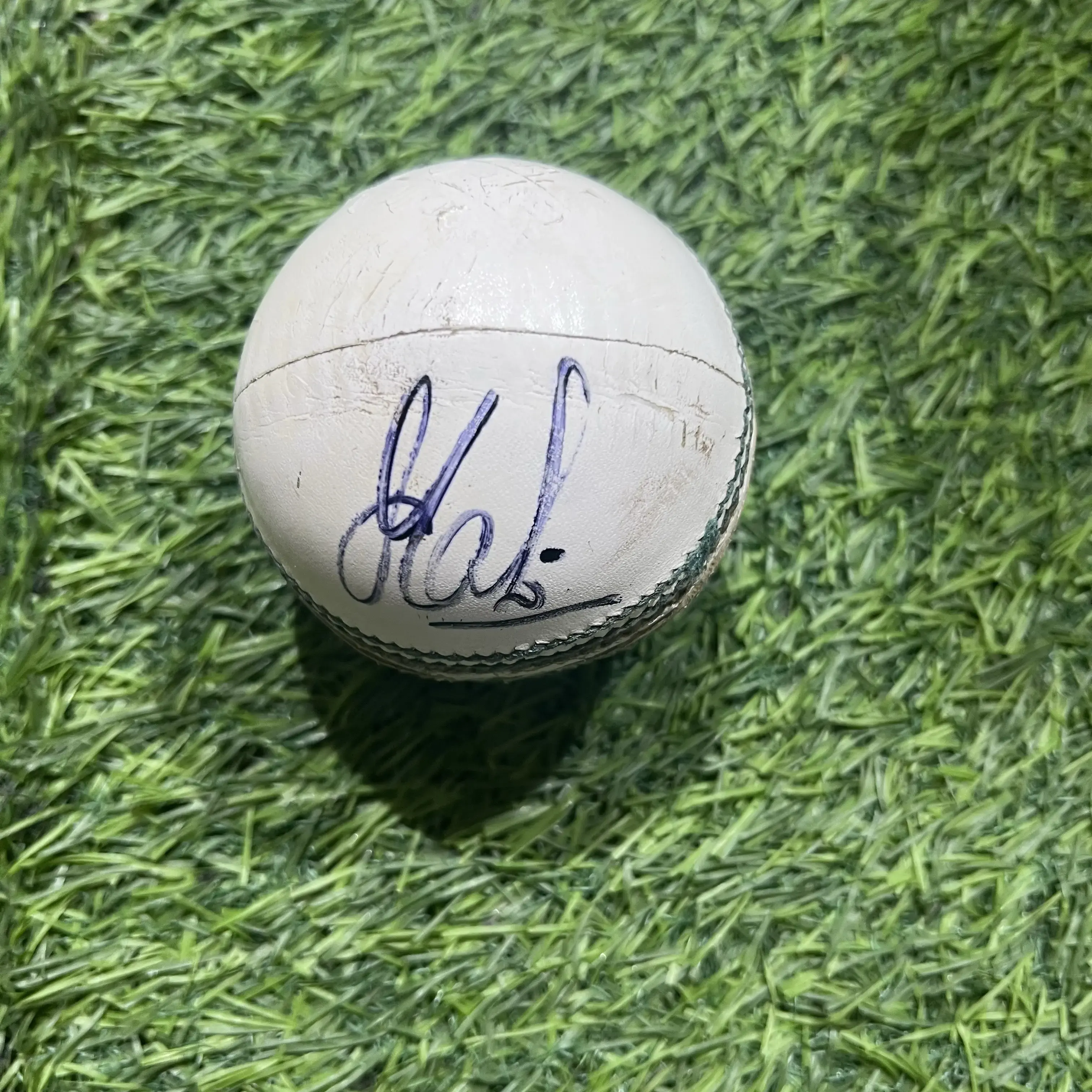 MS Dhoni Signed Cricket Ball - View 1