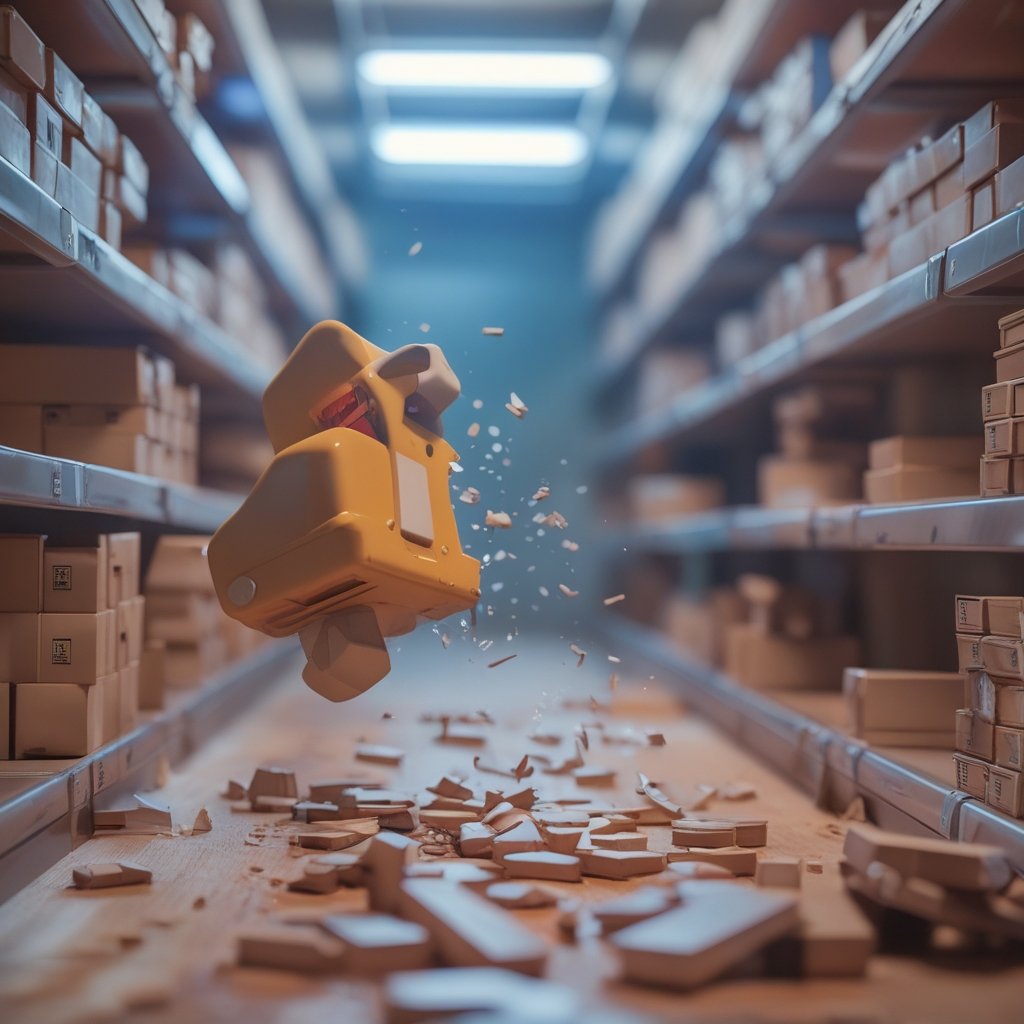 Bitcoin 100K Resistance: a cartoon of a toy breaking after falling from a shelf