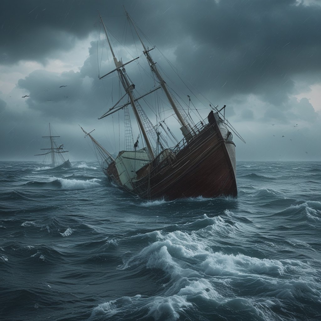 Bitcoin ETFs: a boat sinking in a stormy ocean