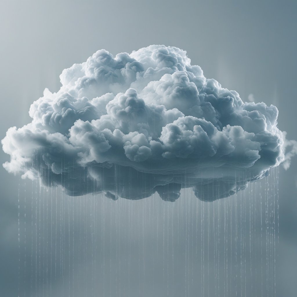 Bitcoin Price Dip: a rain cloud with worried faces under it