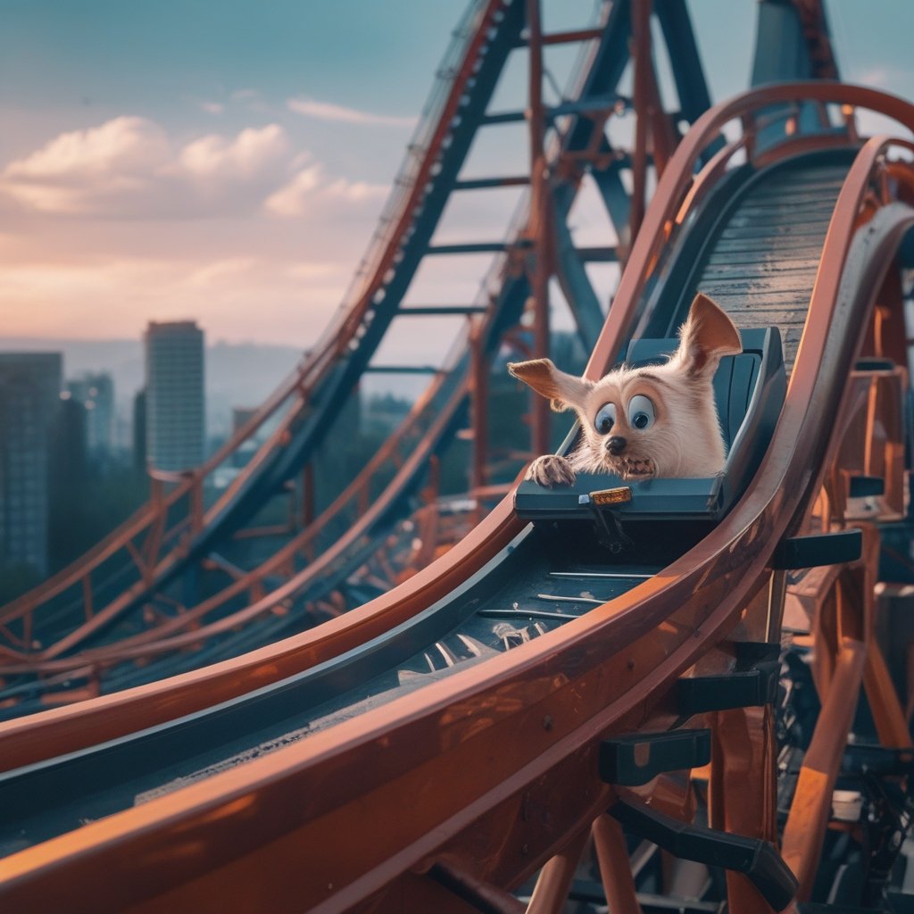 Bitcoin Price Drop: a rollercoaster with a scared face