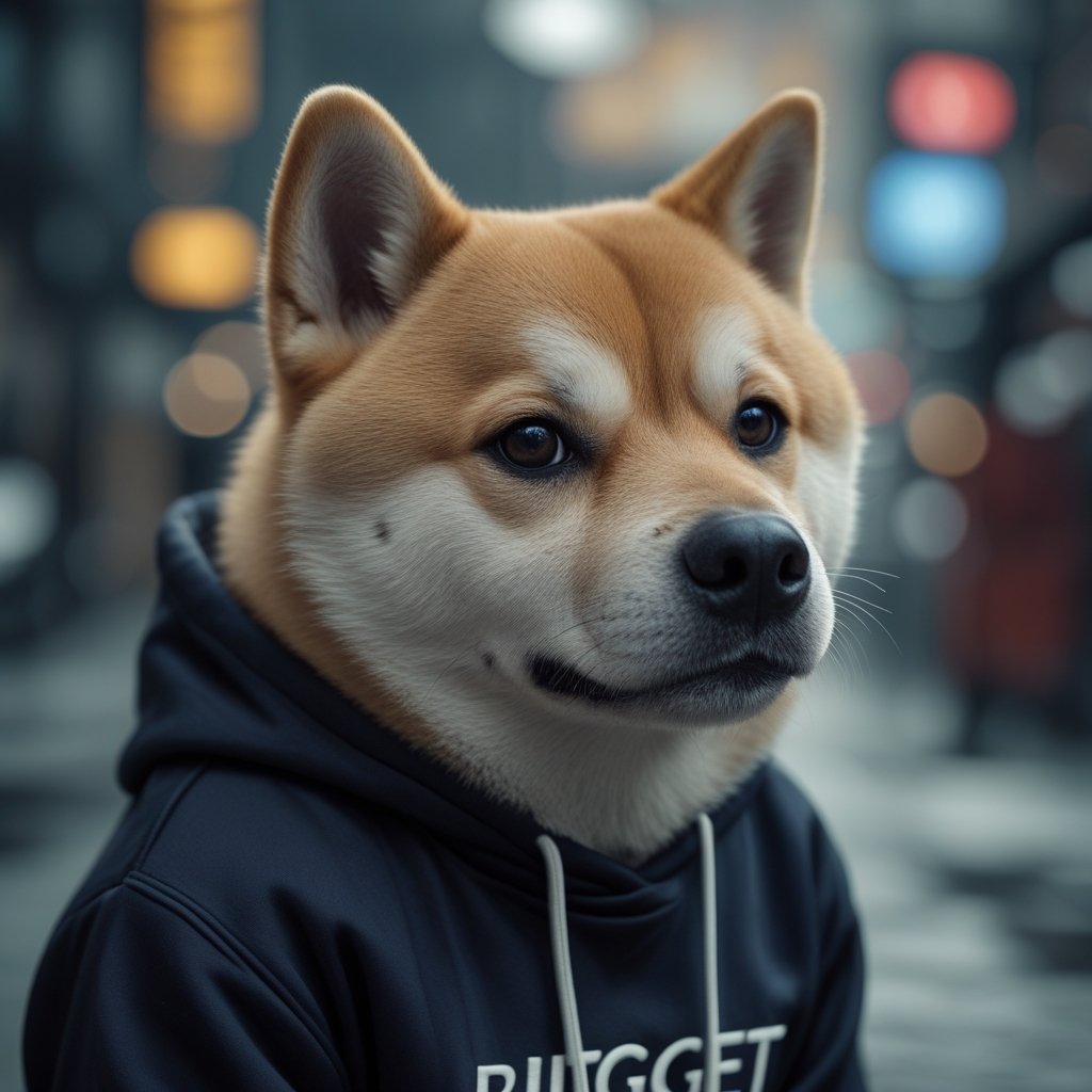 Bitget Collaboration: A Shiba Inu dog wearing a Bitget logo hoodie