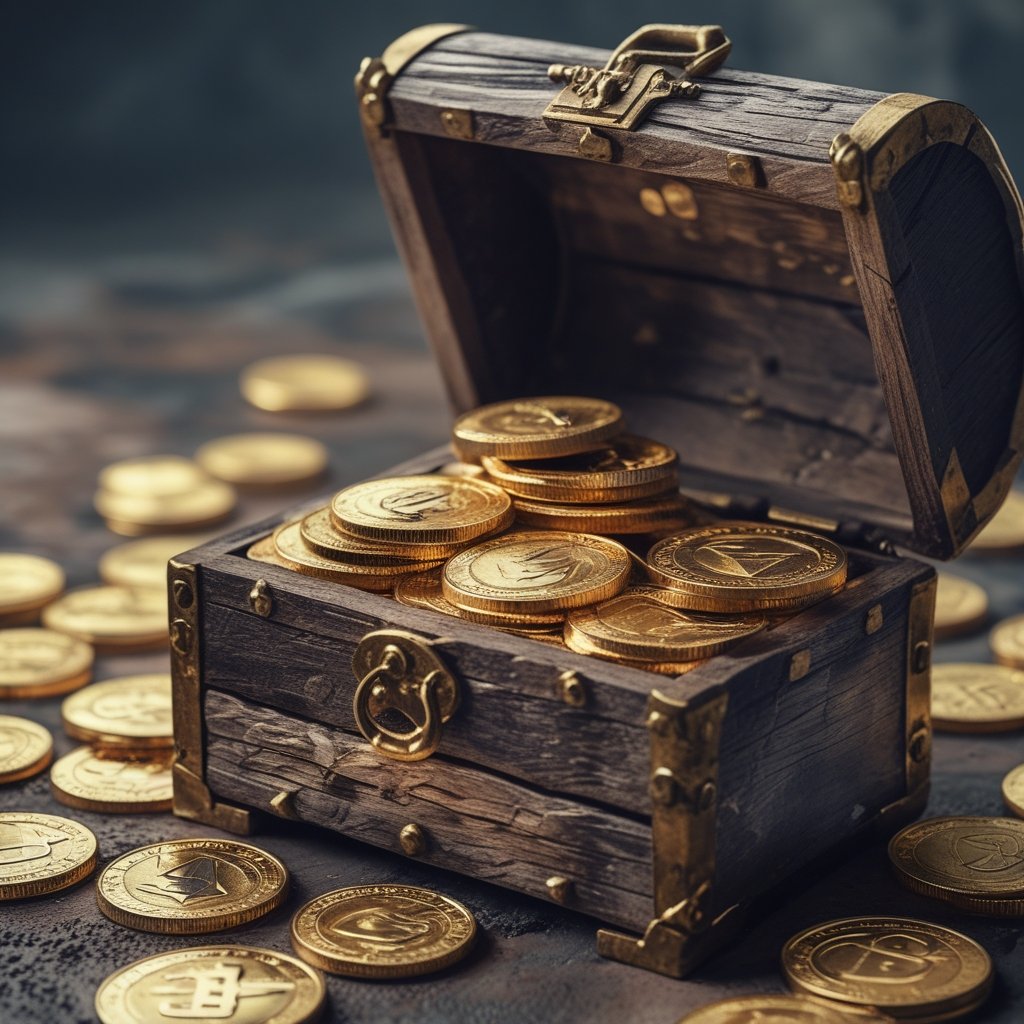 Ethereum Crossroads: Stockpiling shiny coins in a treasure chest