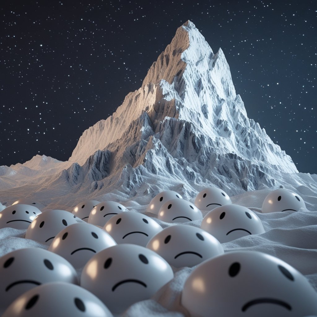 Plume network crash: A cartoon mountain going downhill with sad faces