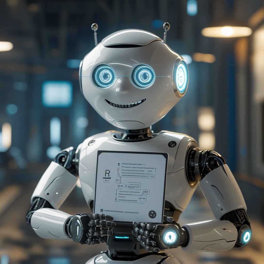 Remittix: a smiling robot holding a roadmap