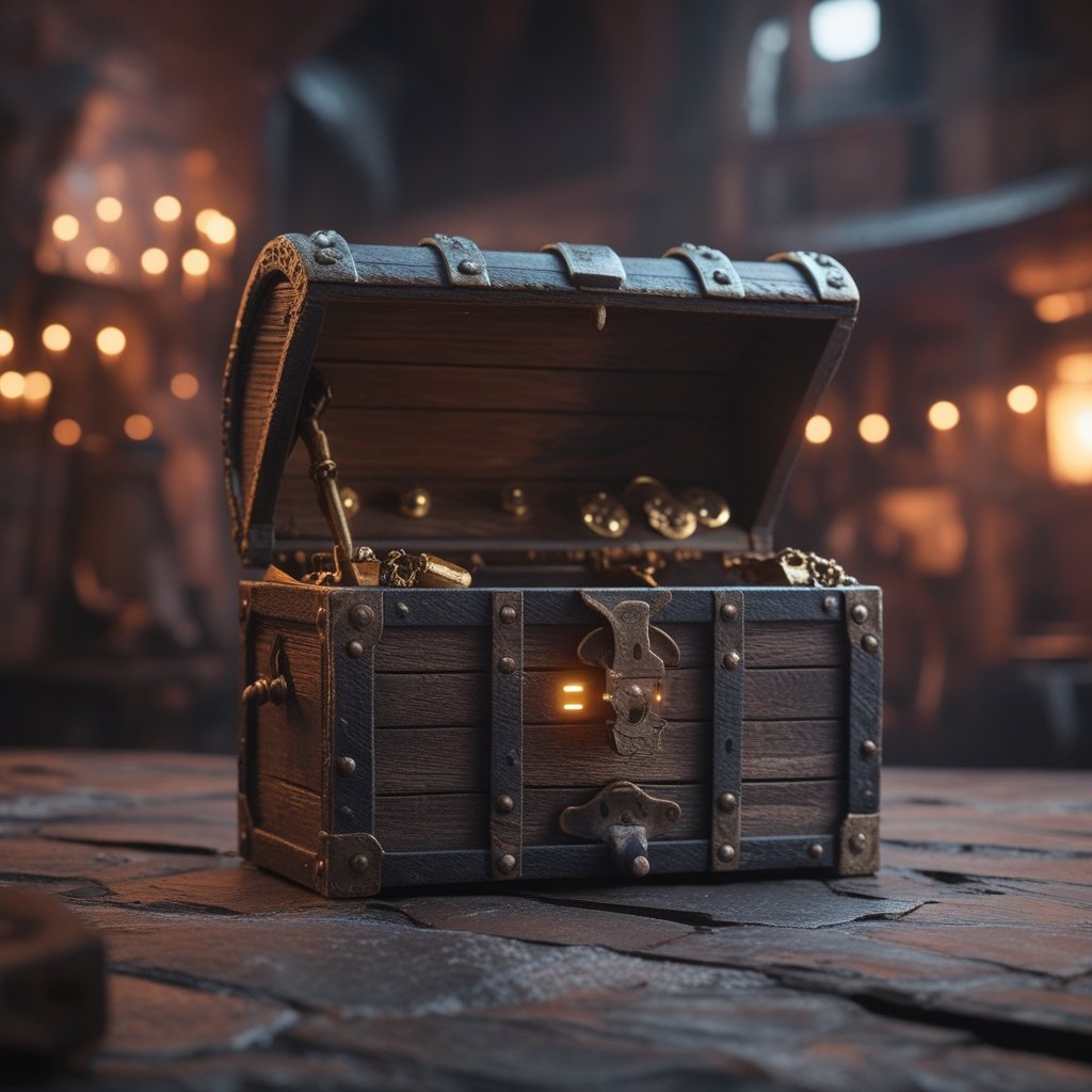 Stablecoin Privacy: A locked treasure chest with glowing digital locks