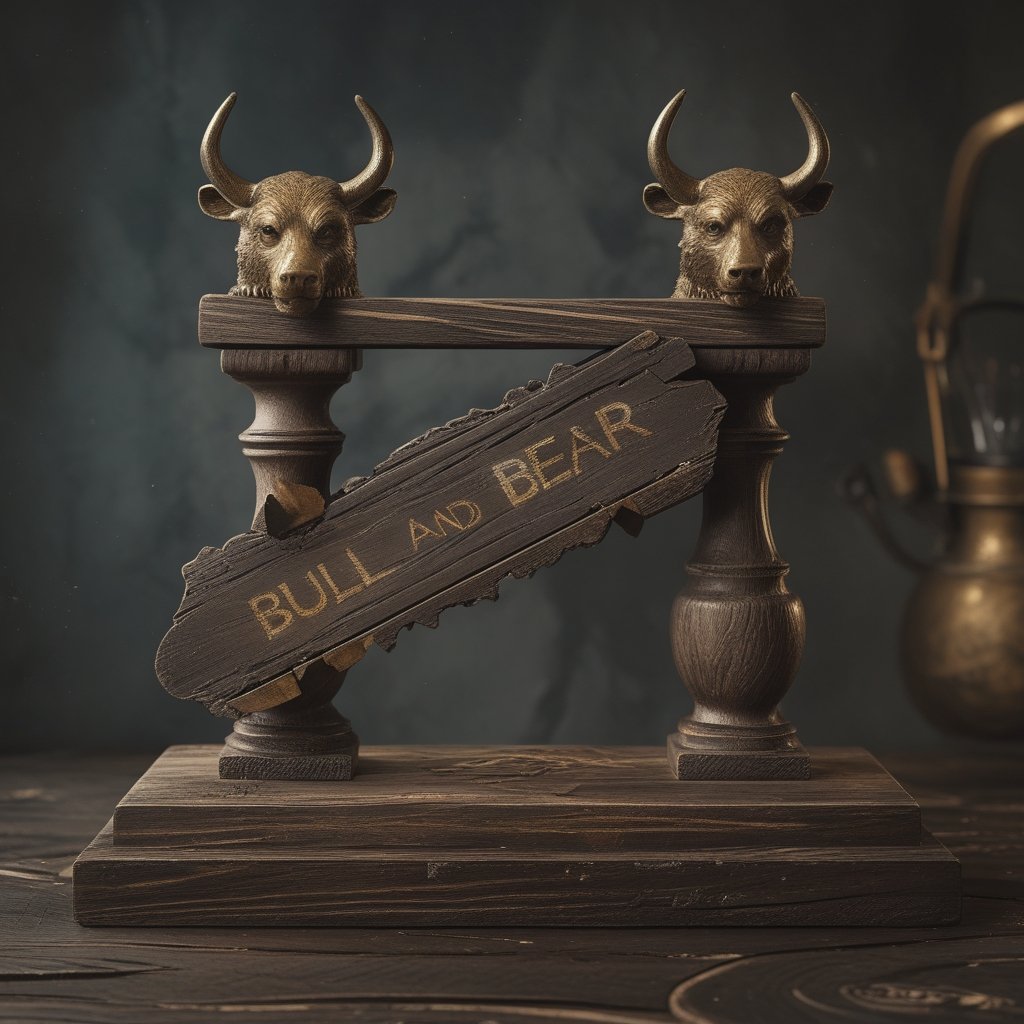 XRP Price Prediction: a seesaw that says "Bull and Bear" on both sides