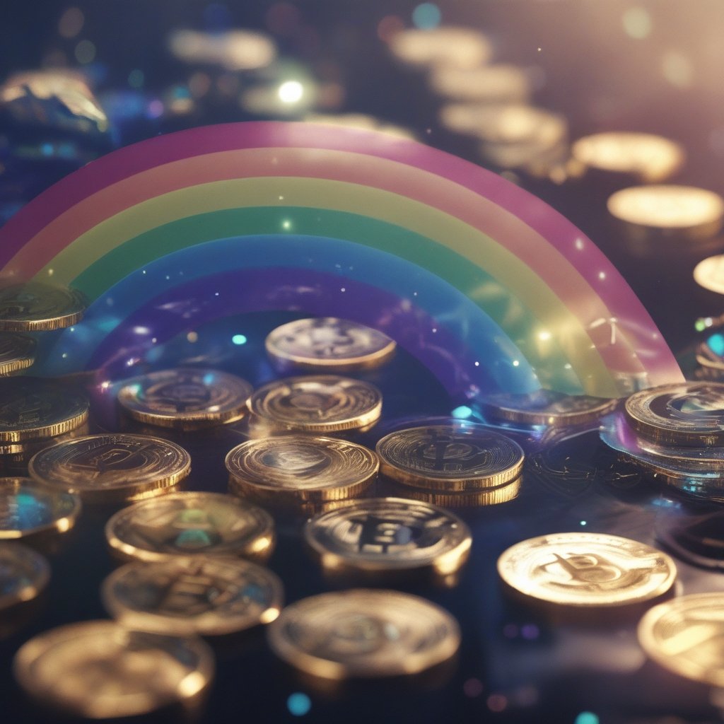 XRP Solana Gap: A rainbow with Crypto coins dancing under it