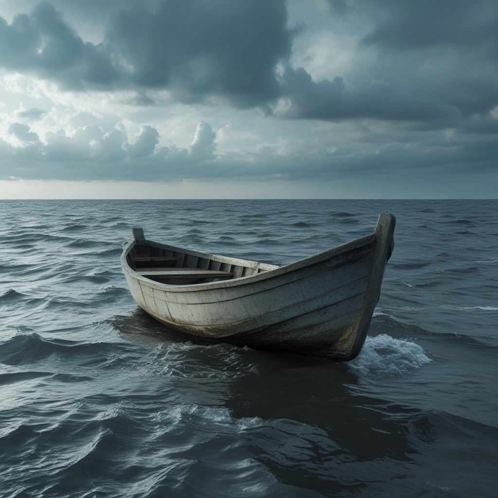 crypto liquidity October: A simple boat in stormy water