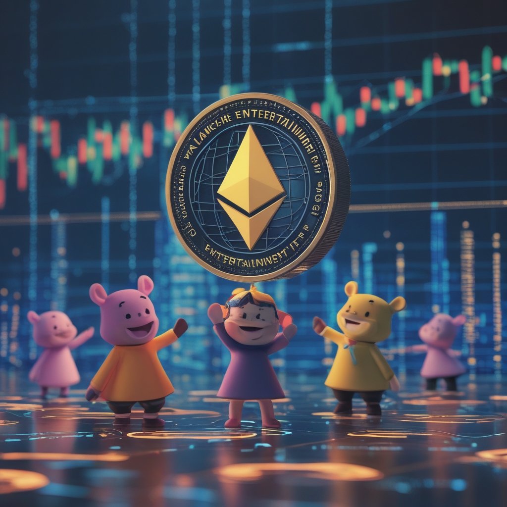 Avalanche entertainment IP: Colorful cartoon characters dancing together in a happy parade