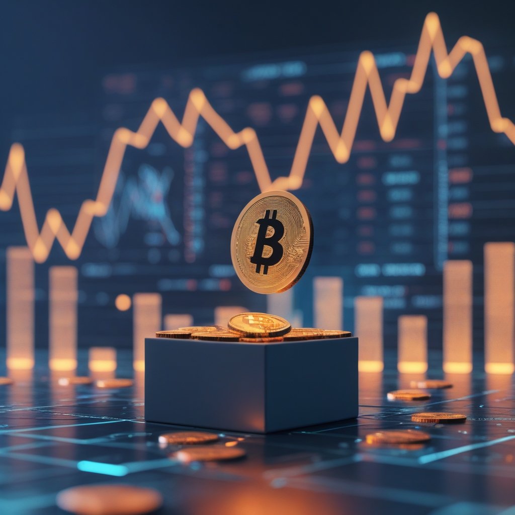 Bitcoin exchange outflows: A cartoon showing Bitcoin coins moving from a big box to smaller boxes