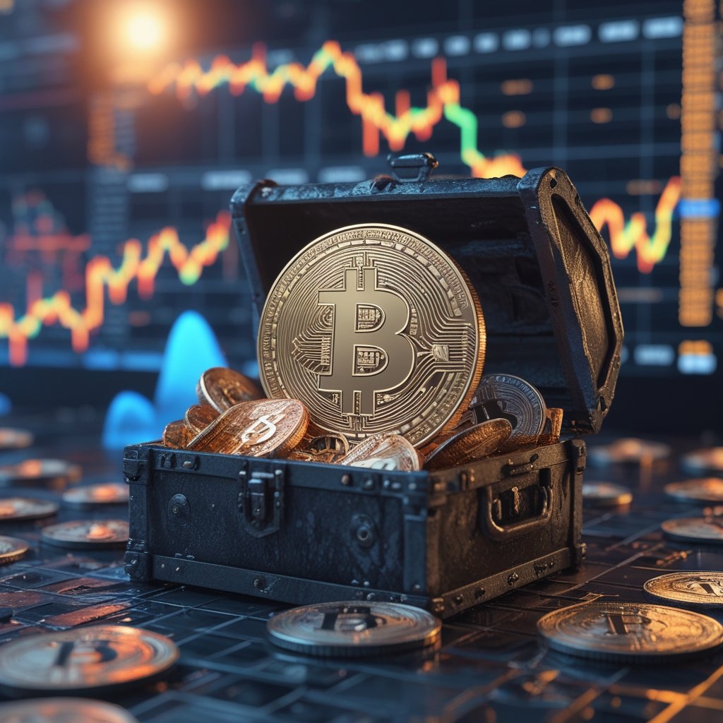 Bitcoin price prediction 2026: A big treasure chest full of Bitcoins