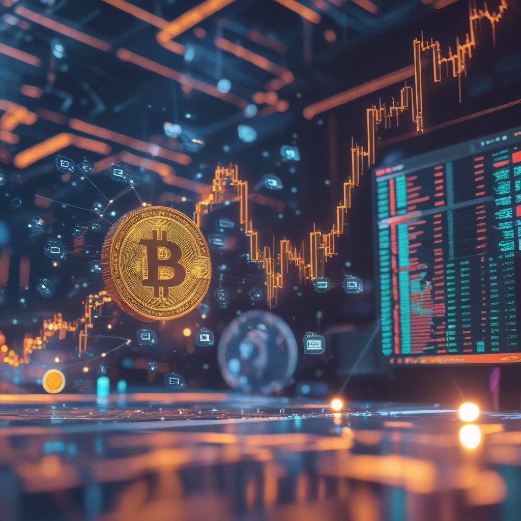 Bitcoin price rally: A simple chart showing Bitcoin price going up with a happy sun