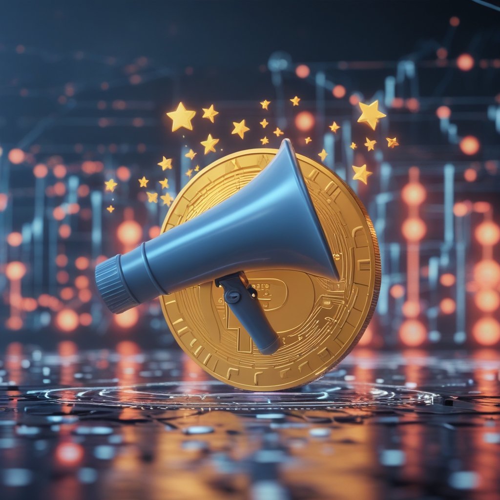 Bitcoin treasury firms: A friendly cartoon of a megaphone with the word 'Fair!' coming out of it, surrounded by small stars