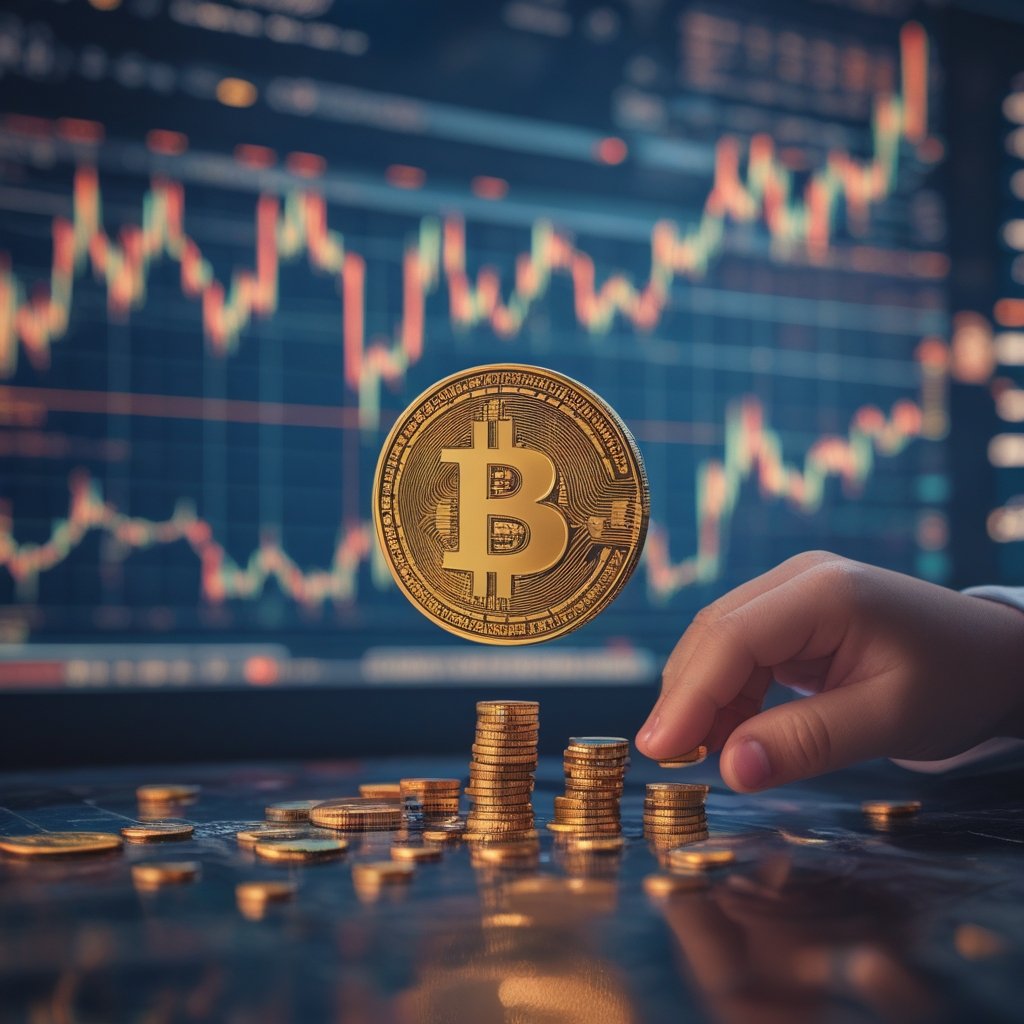 Bitcoin whales: A child putting coins into a piggy bank