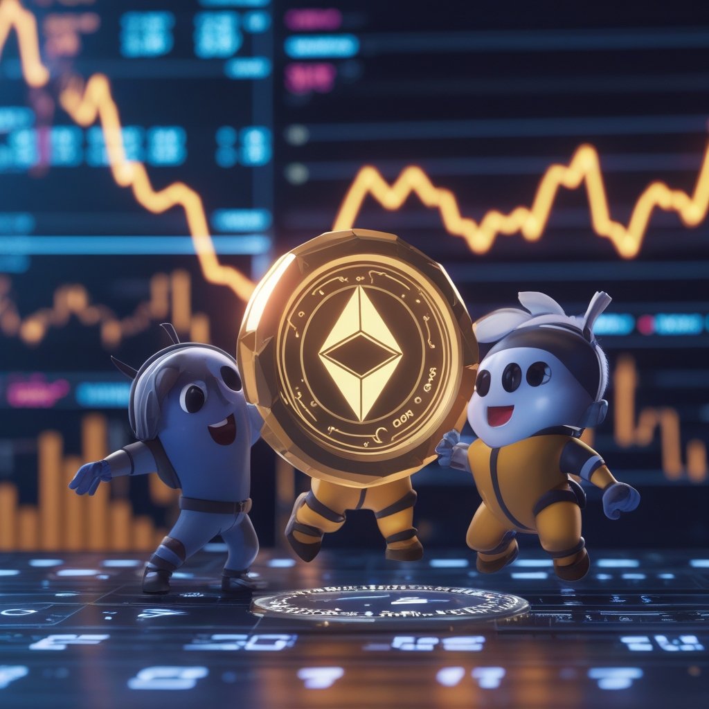 Canton Network Activity: Three cartoon characters representing Canton, Ethena, and Ondo playing together