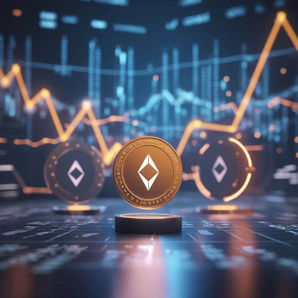 Coinbase Solana DEX: A simple cartoon showing two magic boxes connected by a glowing line, with digital tokens moving between them.
