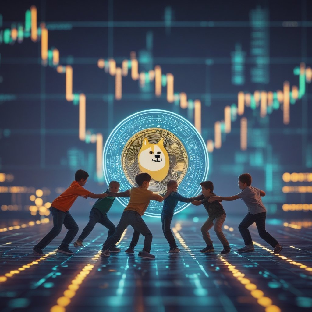 Dogecoin price prediction: Kids playing tug-of-war