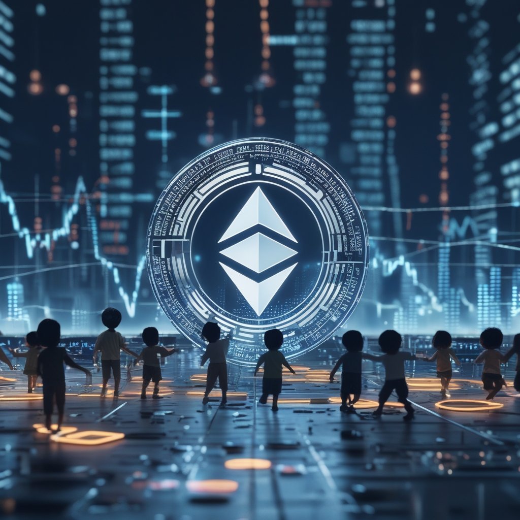 ETH buyer aggression: A cartoon playground with many children playing, representing a busy network