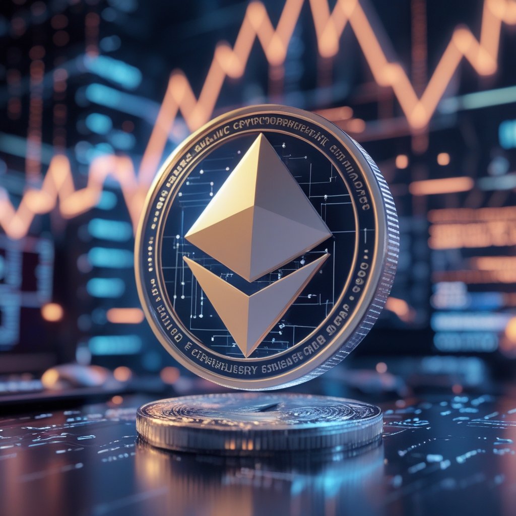 Ethereum supply shock: A simple diagram showing tokens leaving an exchange building and going to different places like staking boxes and private wallets