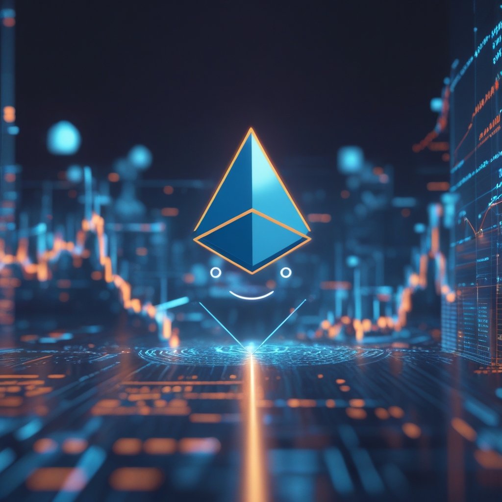 Ethereum whales: A simple chart showing a line going up, with a happy face at the top