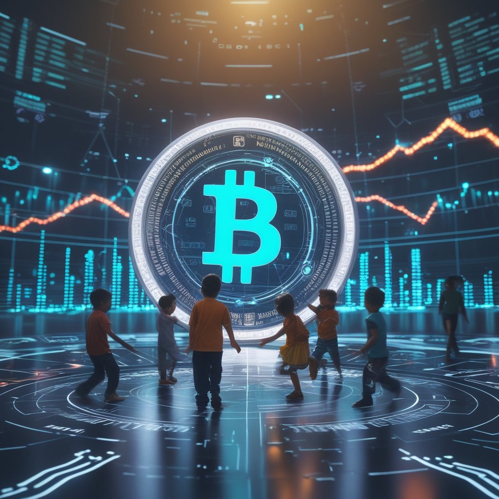 Filecoin price: Kids playing in a circle, showing busy activity without moving forward