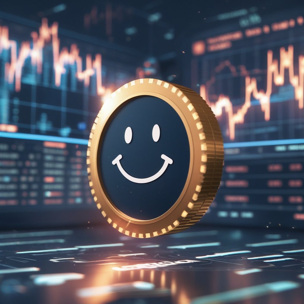 Filecoin price surge: A cartoon of a smiling Filecoin coin storing digital files like photos and videos