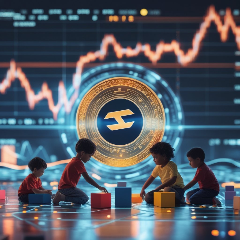 Gary Gensler crypto: Children playing with different colored blocks, representing different crypto tokens