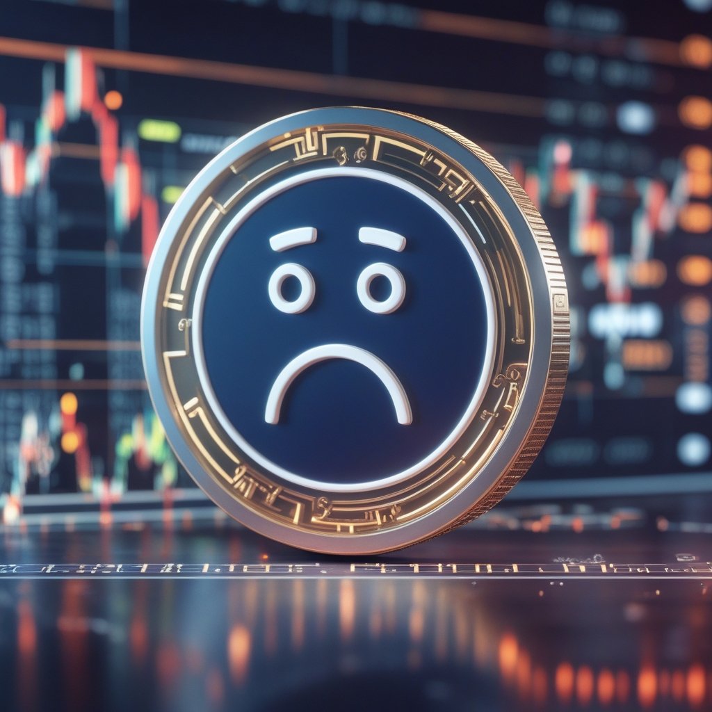 HYPE drops below $30: A cartoon coin with a sad face falling below a line marked $30