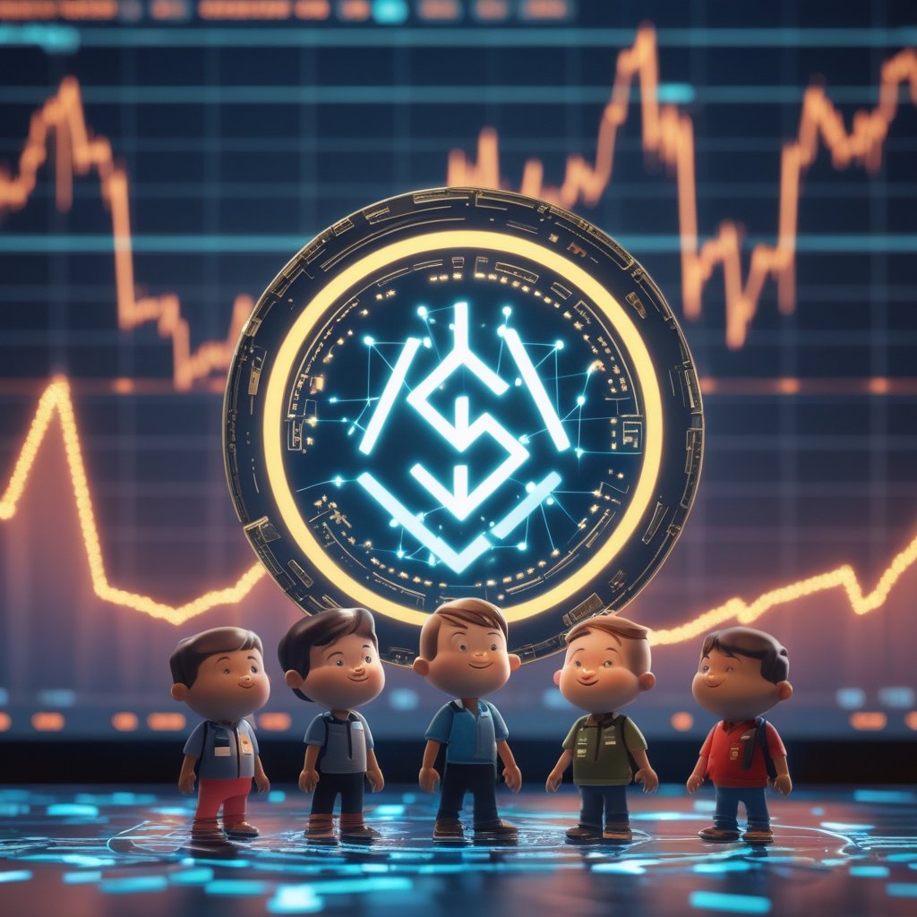 HashKey IPO: A happy cartoon of a future digital world with smiling kids and safe digital money