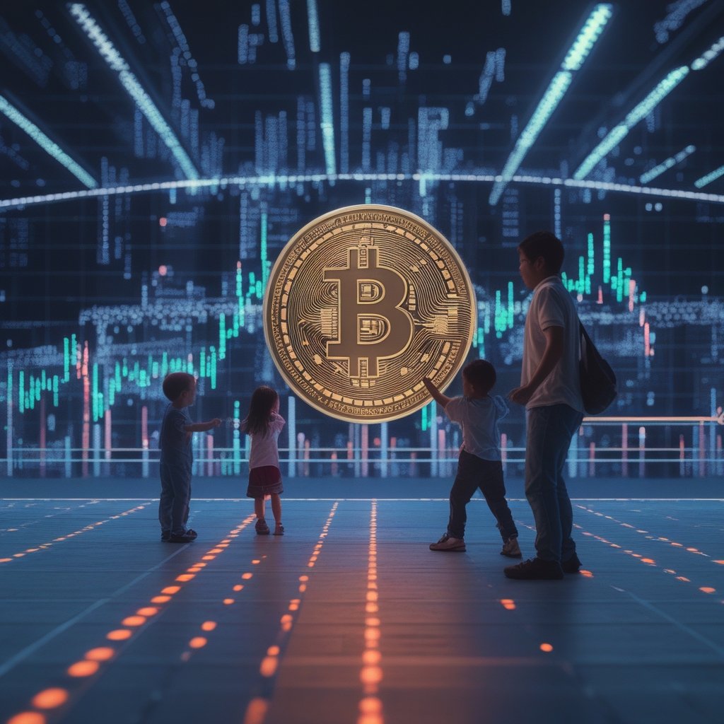 Japan crypto regulations: Children playing safely on a playground with helpful adults watching over them