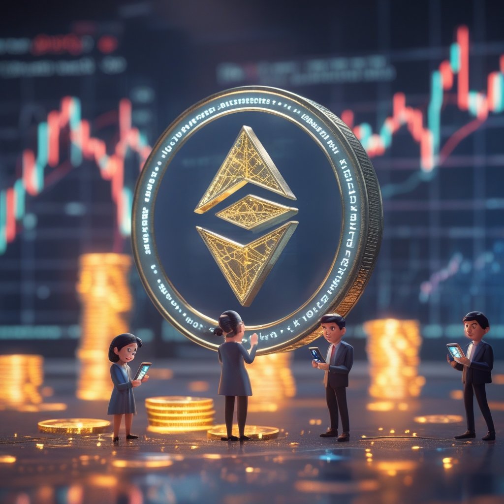 KlarnaUSD stablecoin: A happy cartoon family using digital money on their phones