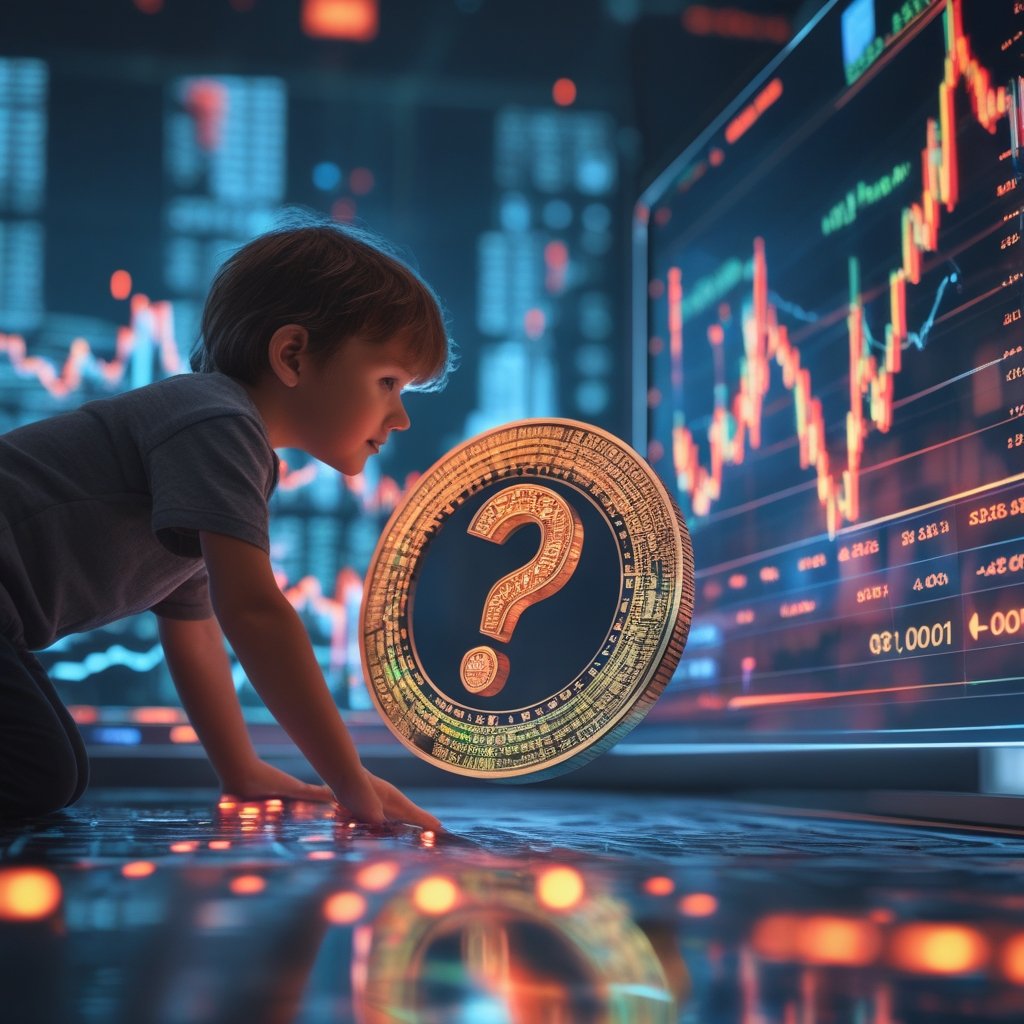 MSCI index removal: A child looking at a colorful stock market chart with a big question mark