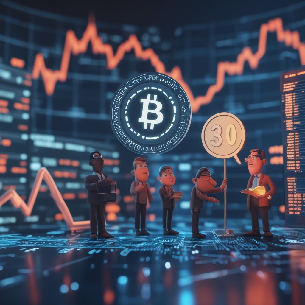 MiCA crypto compliance: A cartoon of a calendar with December 30 circled in red and a group of digital money characters looking worried, with a friendly regulator character holding a permission paper