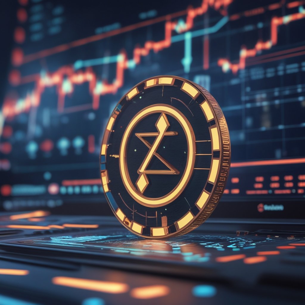 PEPENODE presale: A cartoon of a computer screen showing colorful up and down arrows for money