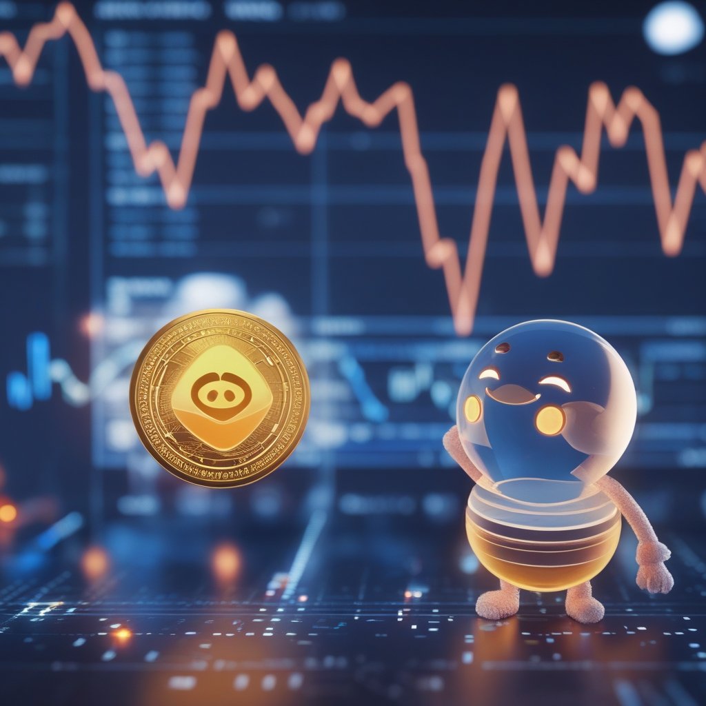 PEPENODE presale: A happy cartoon character holding a PEPENODE token with a big smile