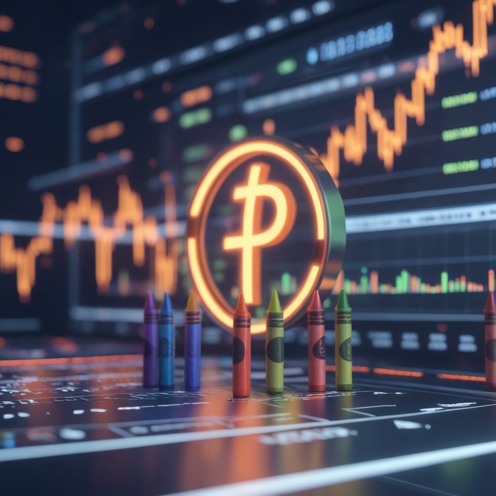 PI token underperformance: A crayon box with one crayon not as bright as the others
