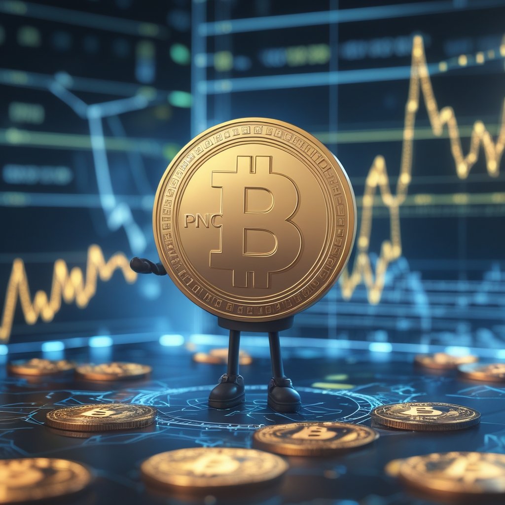 PNC Bank Bitcoin: A friendly cartoon bank with a digital piggy bank for Bitcoin