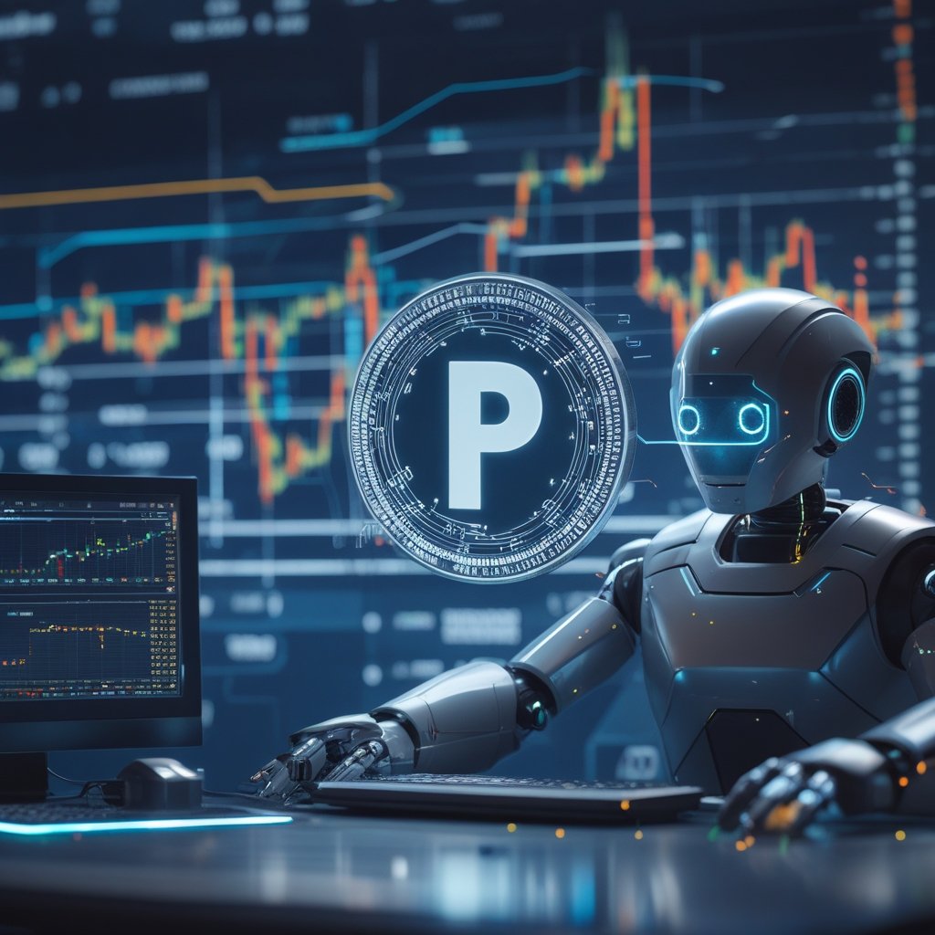 Pi Network KYC: A friendly human helper working with a robot
