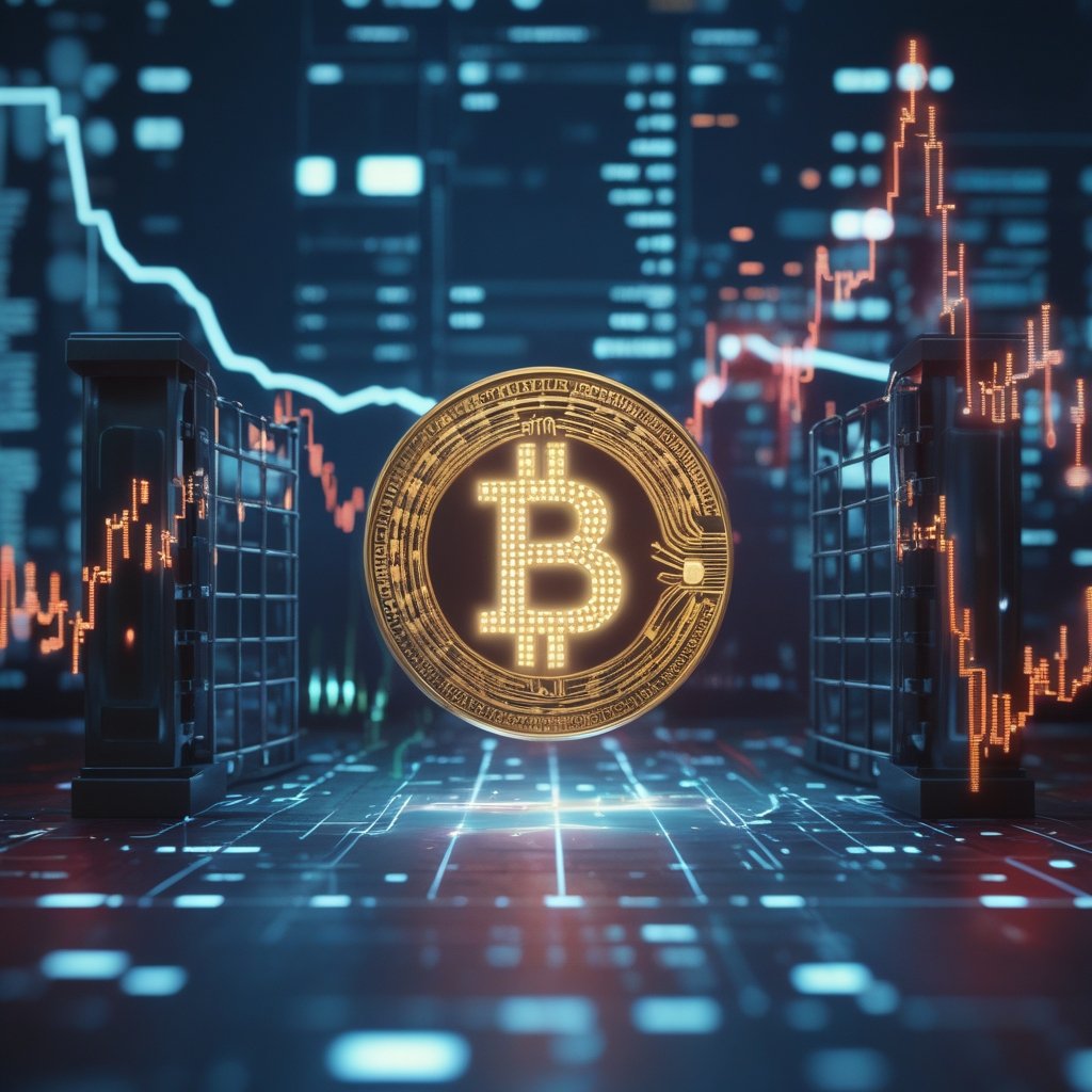 Polkadot price analysis: a simple cartoon gate with a dot trying to push through, bright colors