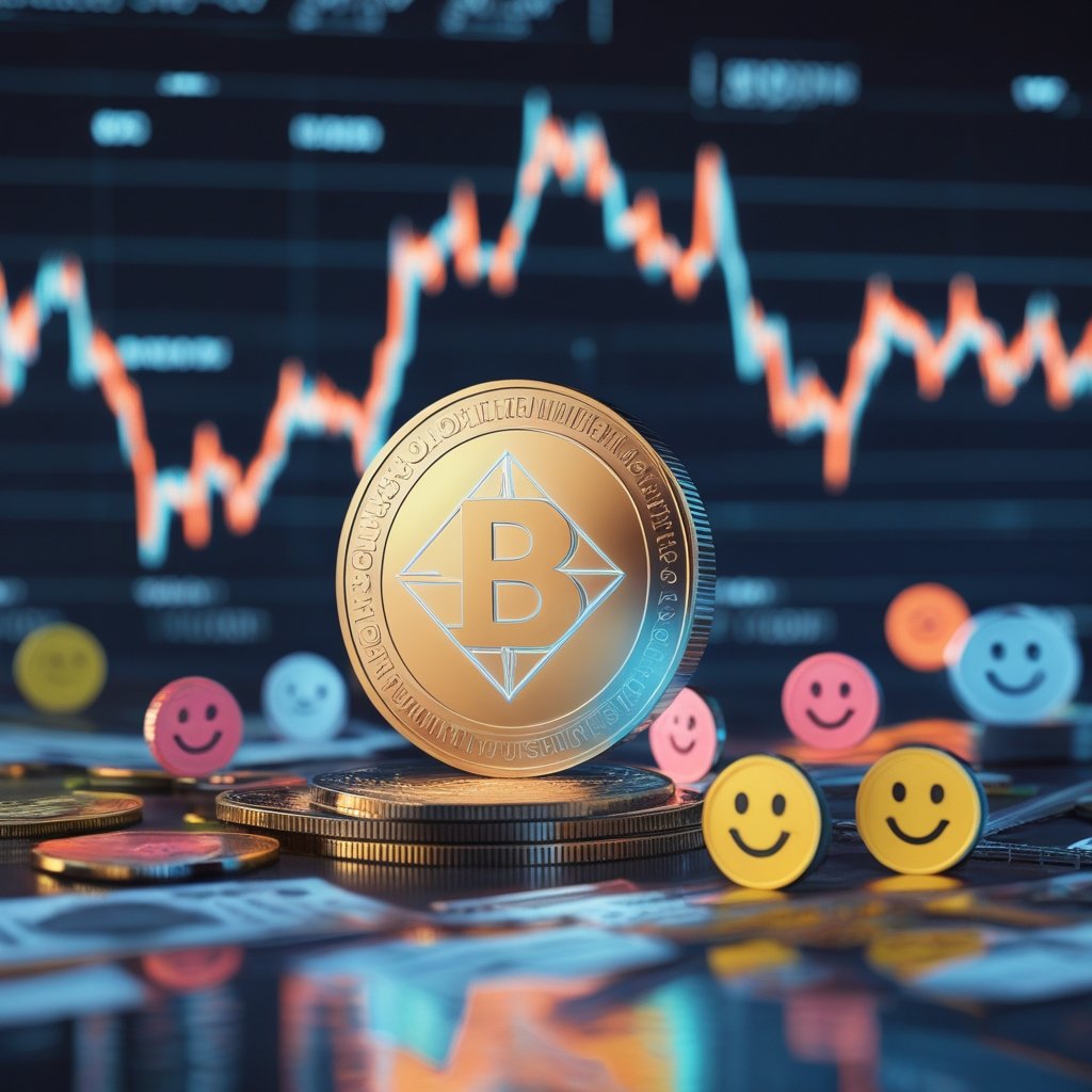 Powell tone crypto: A colorful cartoon showing different types of money - coins, paper money, and digital money with happy faces