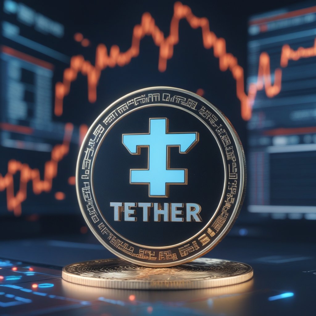 Tether BTC transfer: A cartoon showing a company going public like opening a store to everyone
