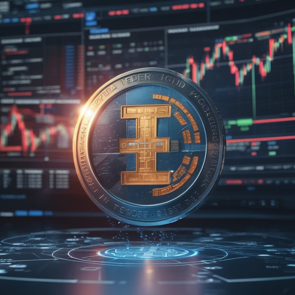 Tether collapse fears: A simple pie chart showing that most of Tether's reserves are in safe things like U.S. Treasuries, with a small slice for Bitcoin and gold