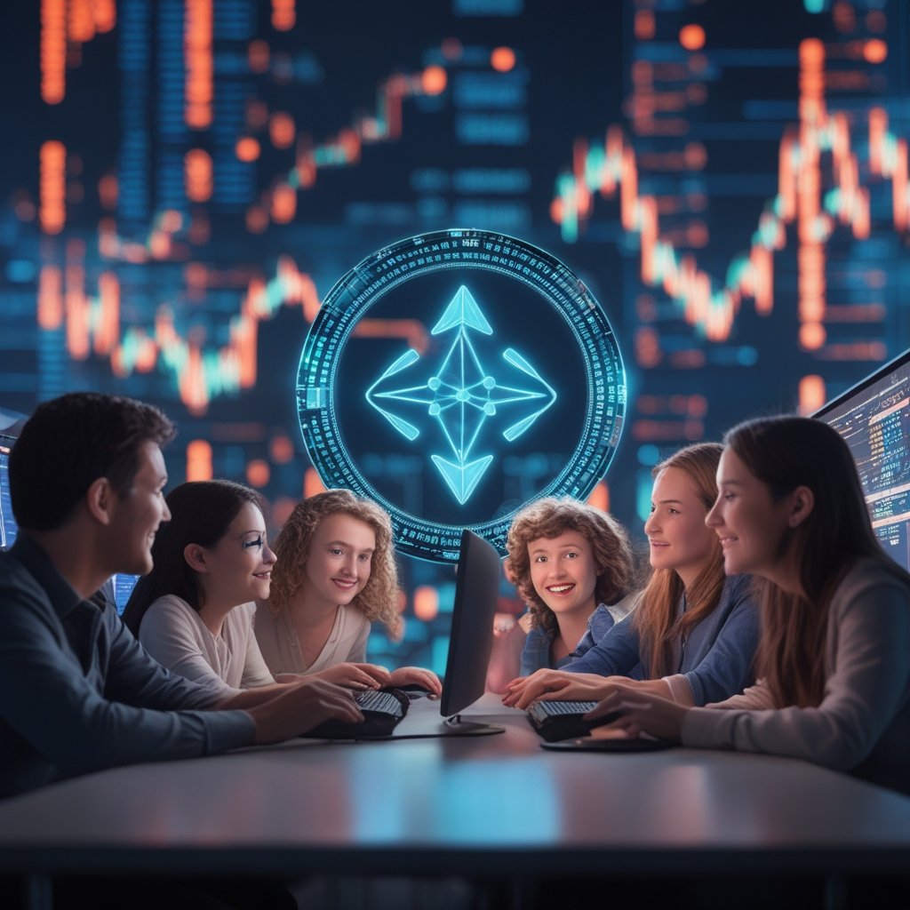 UFO declassification: A cartoon of different people looking at a computer screen with happy and confused faces