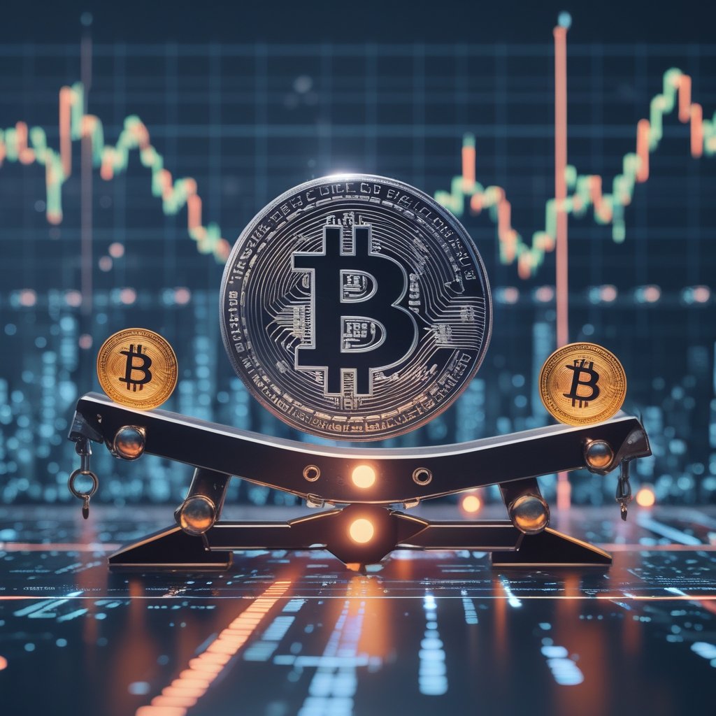 Uniswap UNI price: A seesaw with coins going up and down