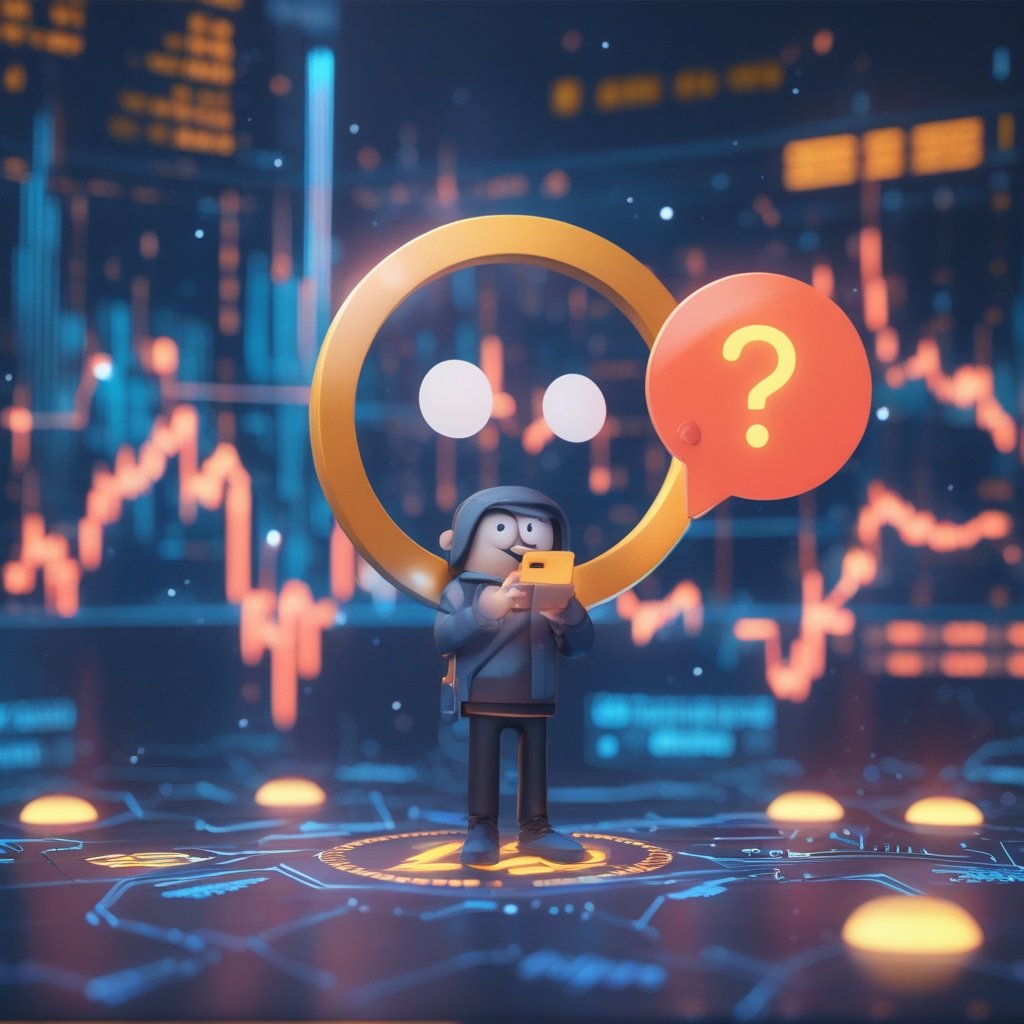 WeChat hack: A friendly cartoon character looking confused with a phone and a chat bubble with a question mark