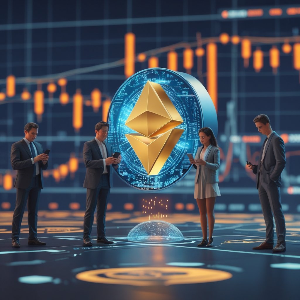 XRP price drop: A simple drawing of people looking worried while looking at their phones with XRP symbols