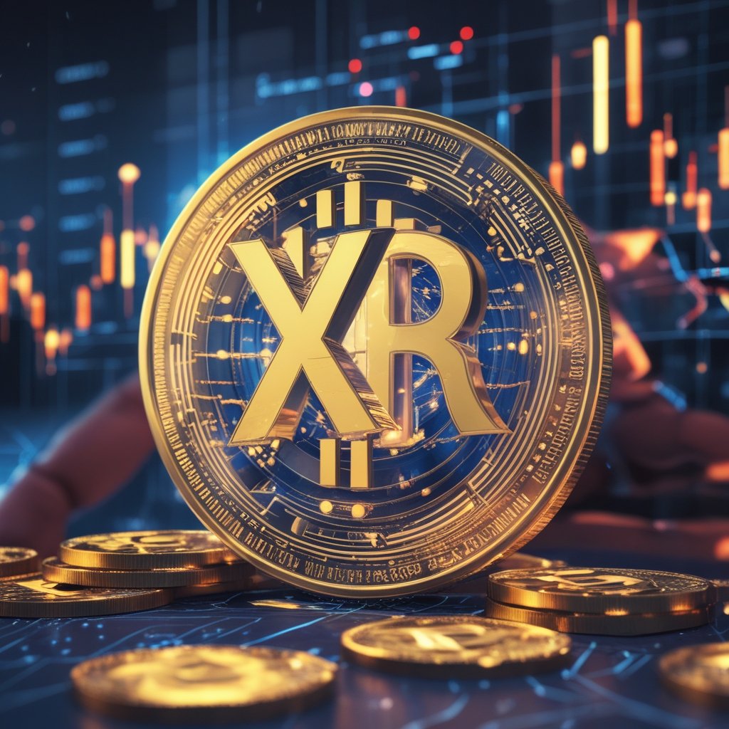 XRP price prediction: Cartoon showing digital coins moving from big hands into smaller ones during a market sell-off