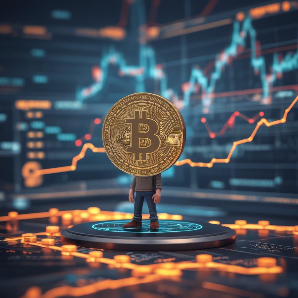 bitcoin price: A cartoon danger zone line at $90,000 with Bitcoin price hovering near it, like a character standing at the edge of a cliff