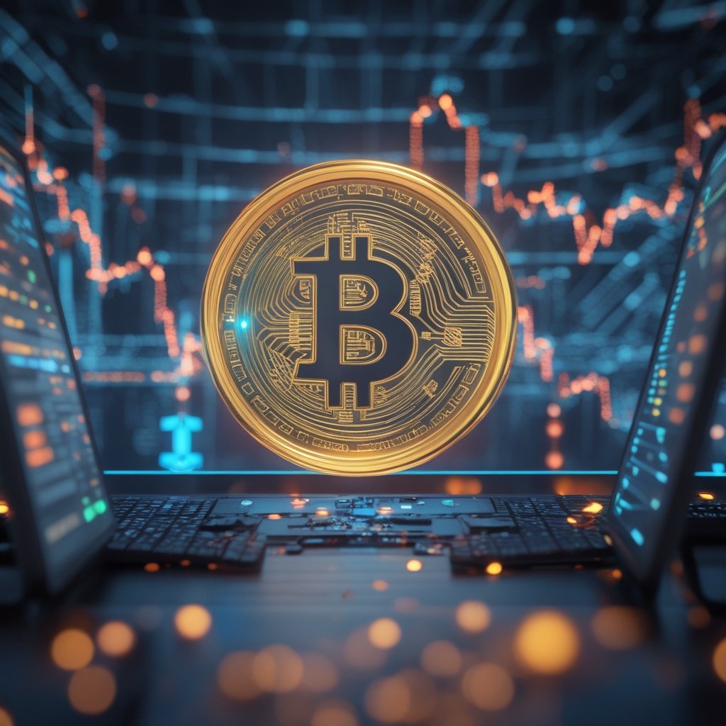 consumer groups crypto: A simple drawing of a worried face looking at a computer screen with digital money symbols